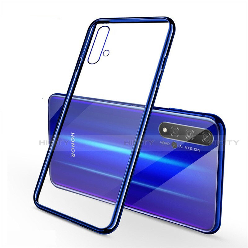 Funda Silicona Ultrafina Carcasa Transparente S01 para Huawei Honor 20 Azul