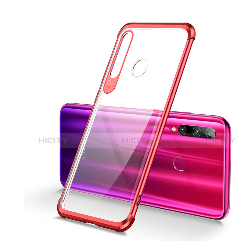 Funda Silicona Ultrafina Carcasa Transparente S01 para Huawei Honor 20 Lite Rojo