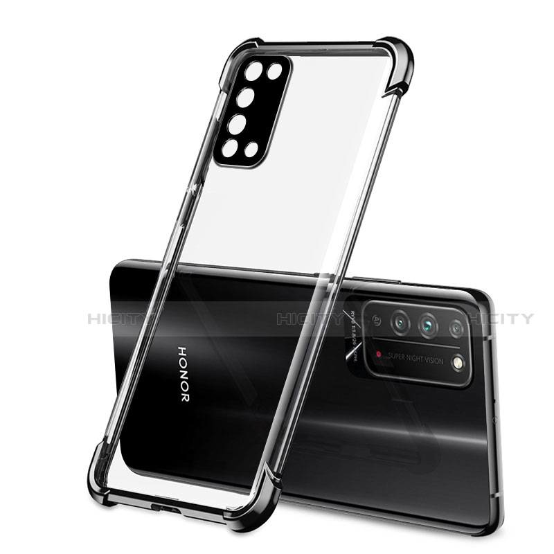 Funda Silicona Ultrafina Carcasa Transparente S01 para Huawei Honor X10 5G Negro