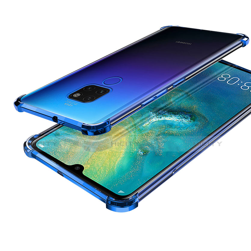 Funda Silicona Ultrafina Carcasa Transparente S01 para Huawei Mate 20 Azul