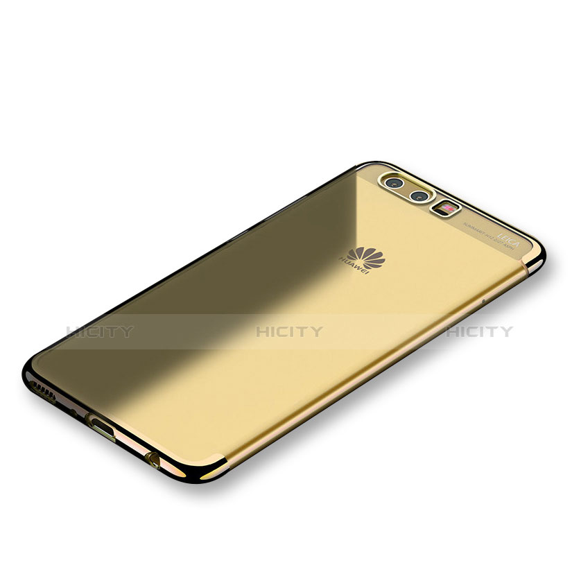 Funda Silicona Ultrafina Carcasa Transparente S01 para Huawei P10 Plus Oro