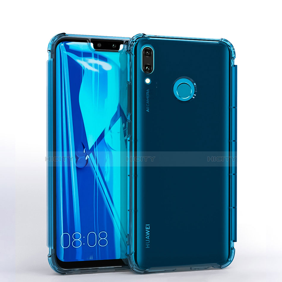 Funda Silicona Ultrafina Carcasa Transparente S01 para Huawei Y9 (2019) Azul