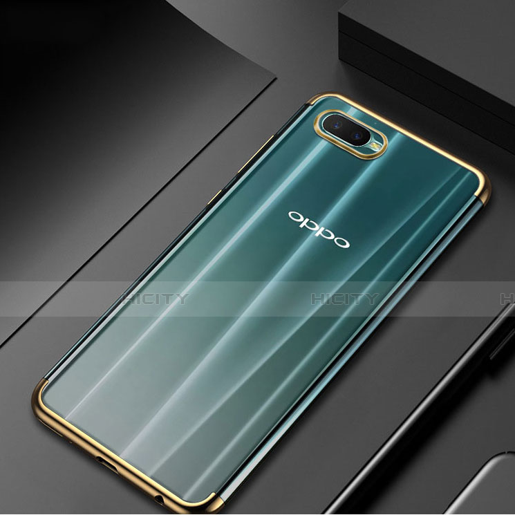 Funda Silicona Ultrafina Carcasa Transparente S01 para Oppo R15X Oro