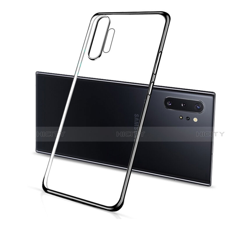 Funda Silicona Ultrafina Carcasa Transparente S01 para Samsung Galaxy Note 10 Plus 5G Negro
