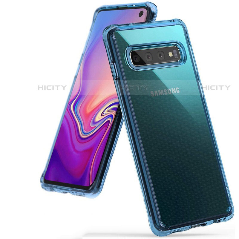 Funda Silicona Ultrafina Carcasa Transparente S01 para Samsung Galaxy S10 5G Azul Cielo