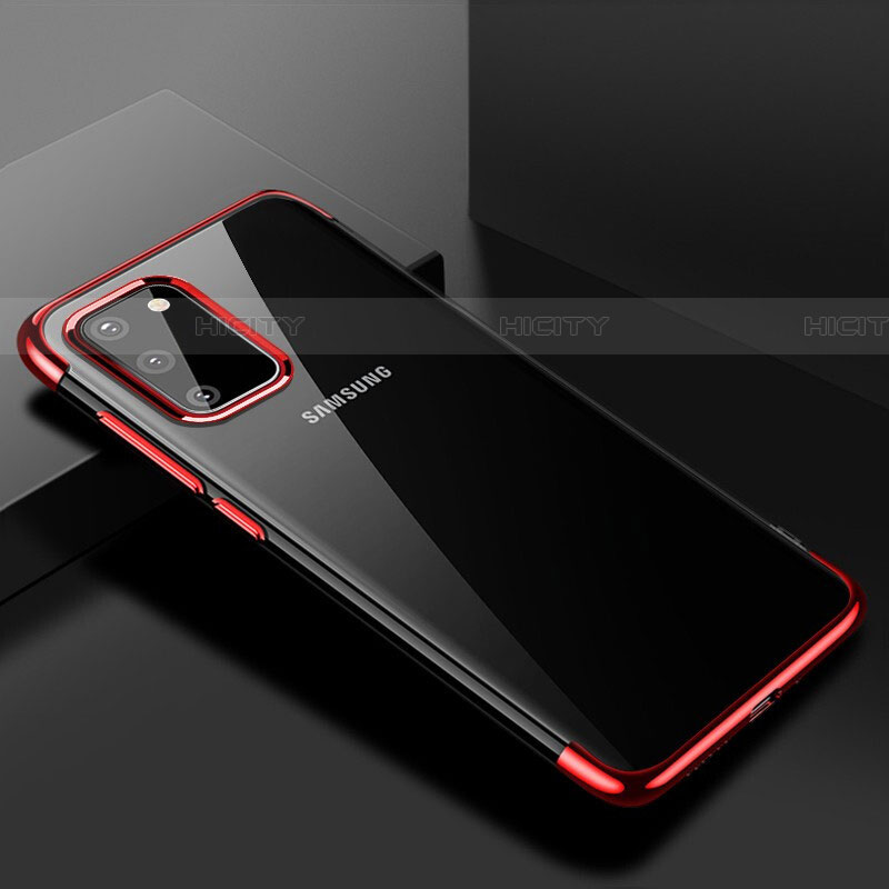 Funda Silicona Ultrafina Carcasa Transparente S01 para Samsung Galaxy S20 5G Rojo