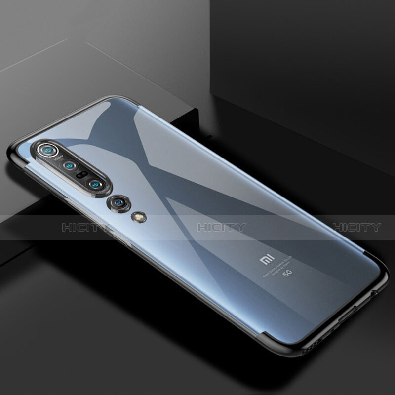 Funda Silicona Ultrafina Carcasa Transparente S01 para Xiaomi Mi 10 Pro Negro