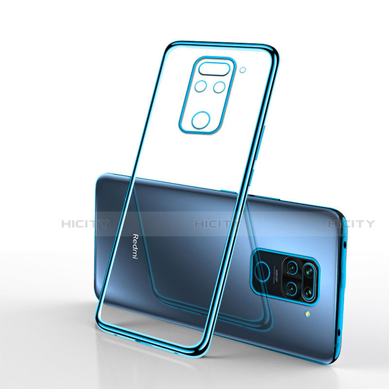 Funda Silicona Ultrafina Carcasa Transparente S01 para Xiaomi Redmi Note 9 Azul
