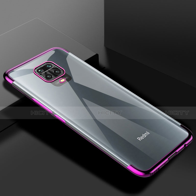 Funda Silicona Ultrafina Carcasa Transparente S01 para Xiaomi Redmi Note 9 Pro Morado