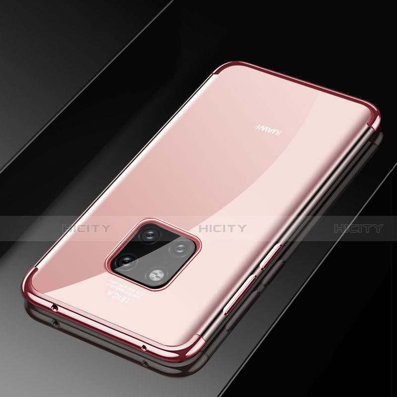 Funda Silicona Ultrafina Carcasa Transparente S02 para Huawei Mate 20 Pro Oro Rosa