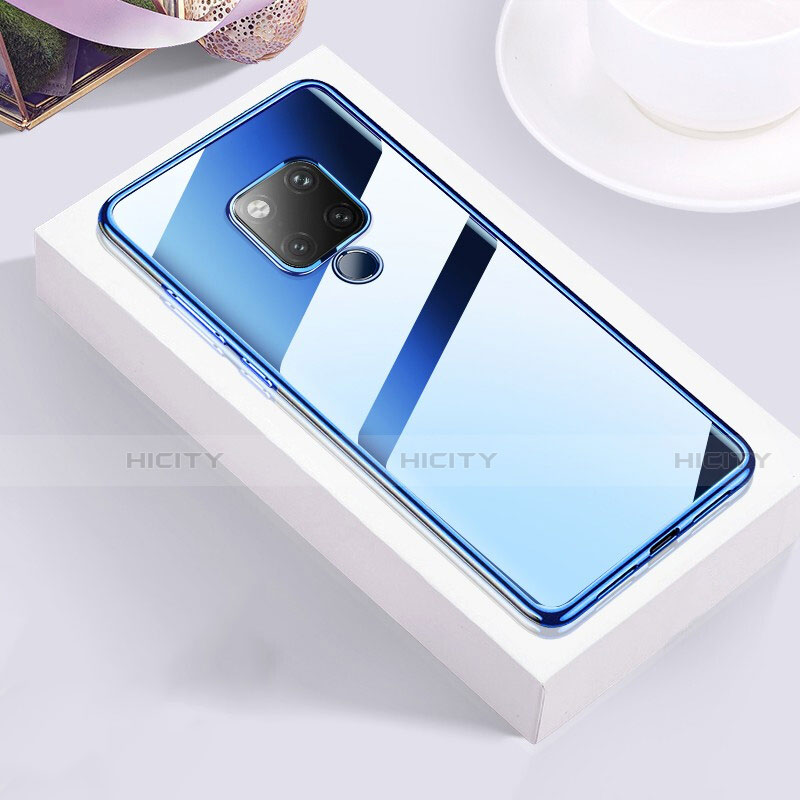 Funda Silicona Ultrafina Carcasa Transparente S02 para Huawei Mate 20 X 5G Azul
