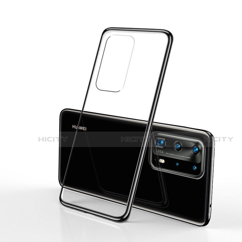 Funda Silicona Ultrafina Carcasa Transparente S02 para Huawei P40 Pro Negro