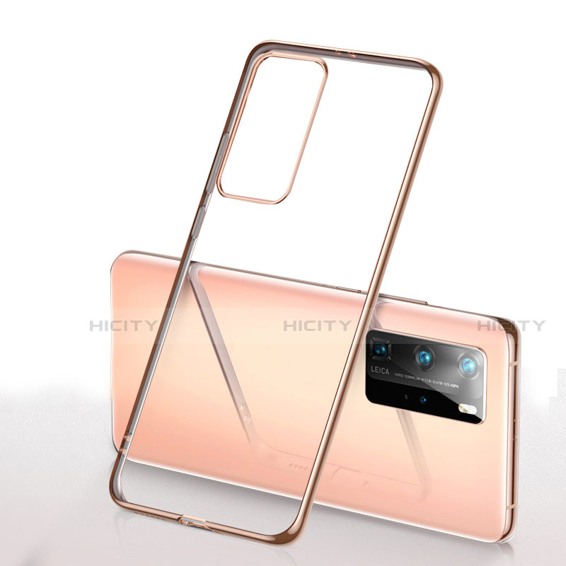 Funda Silicona Ultrafina Carcasa Transparente S02 para Huawei P40 Pro Oro