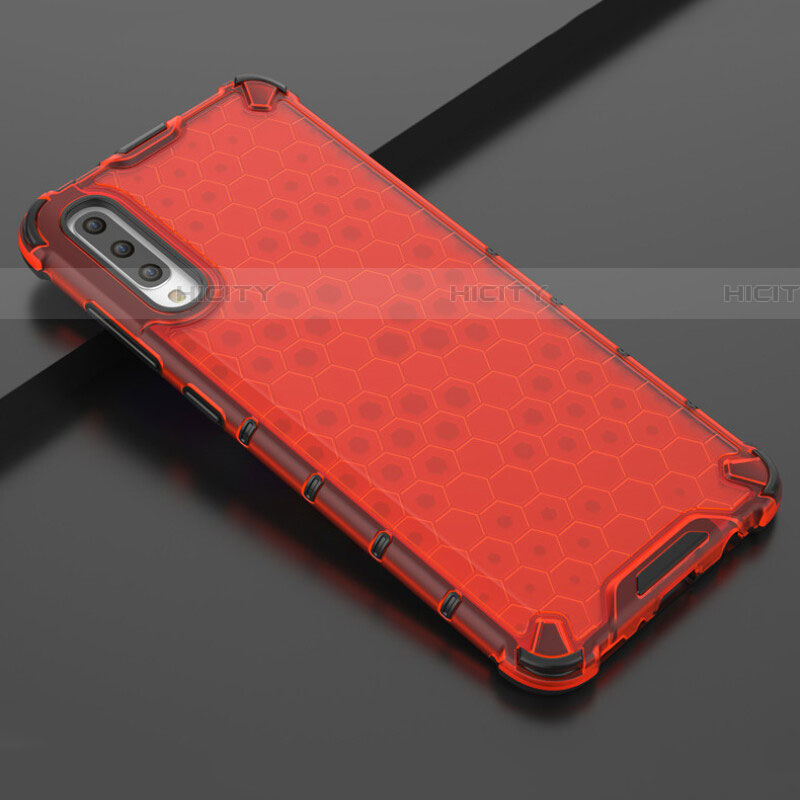 Funda Silicona Ultrafina Carcasa Transparente S02 para Samsung Galaxy A70 Rojo