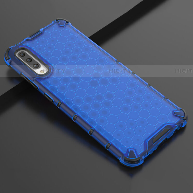 Funda Silicona Ultrafina Carcasa Transparente S02 para Samsung Galaxy A70S Azul