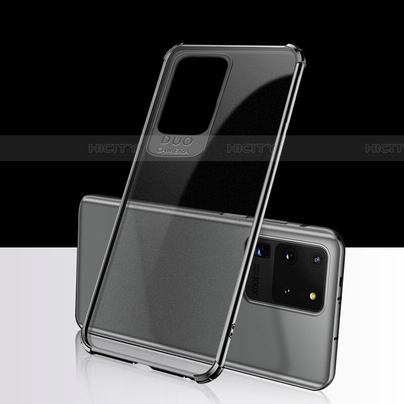 Funda Silicona Ultrafina Carcasa Transparente S02 para Samsung Galaxy S20 Ultra 5G Negro