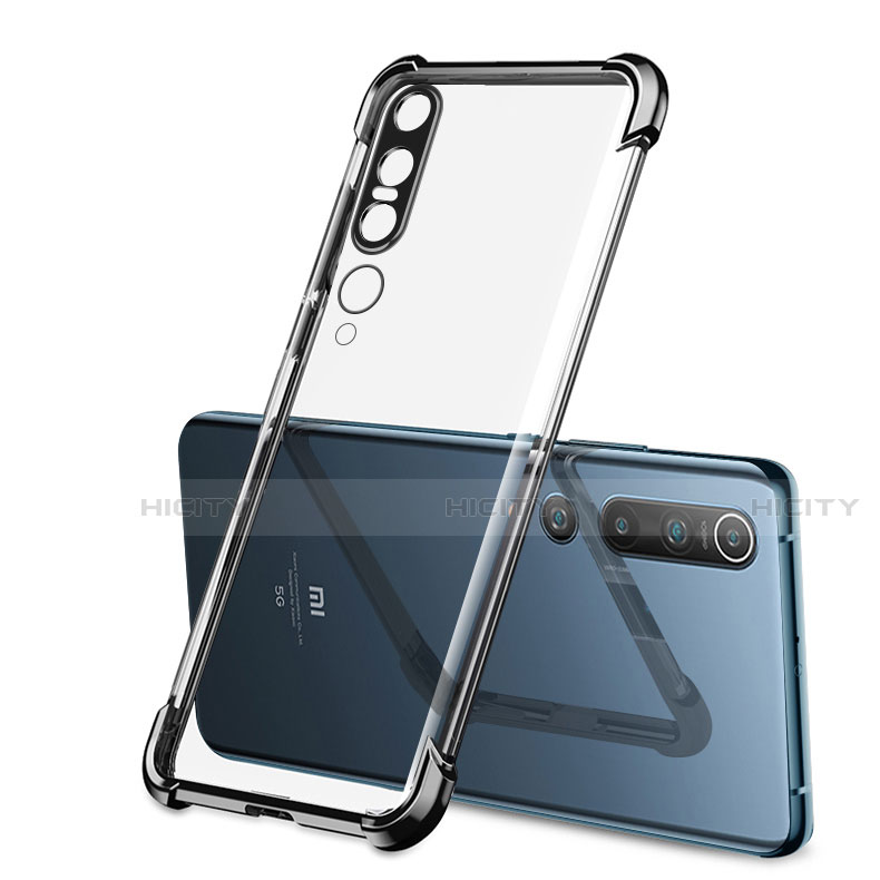 Funda Silicona Ultrafina Carcasa Transparente S02 para Xiaomi Mi 10 Pro Negro