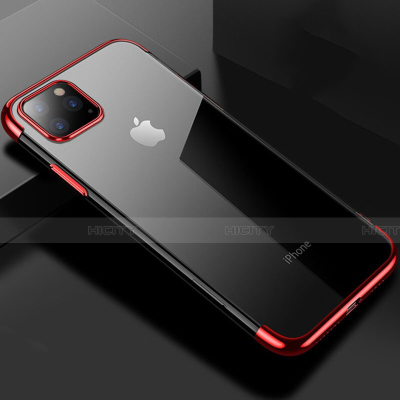 Funda Silicona Ultrafina Carcasa Transparente S03 para Apple iPhone 11 Pro Rojo
