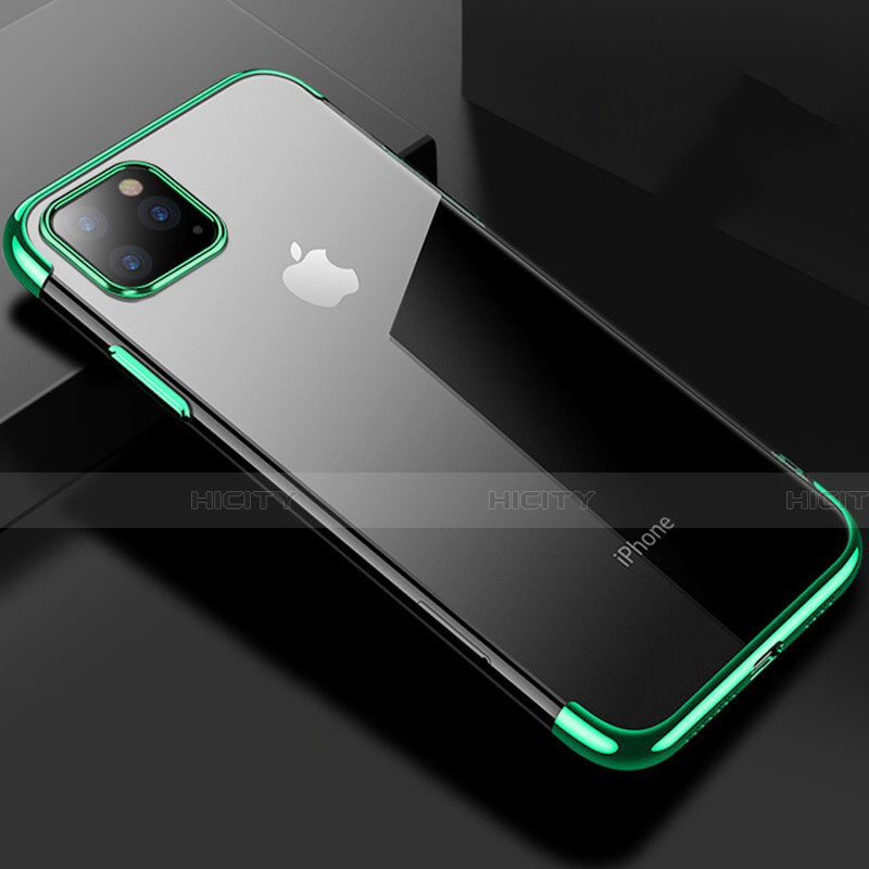 Funda Silicona Ultrafina Carcasa Transparente S03 para Apple iPhone 11 Pro Verde