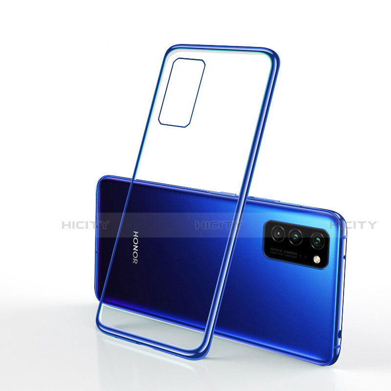 Funda Silicona Ultrafina Carcasa Transparente S03 para Huawei Honor V30 5G Azul