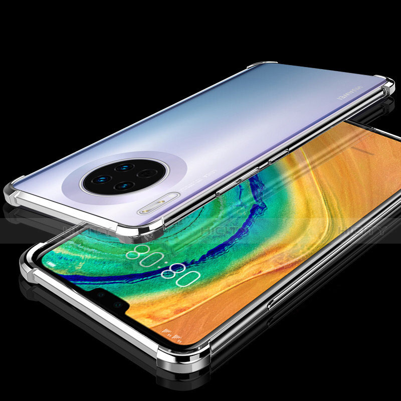 Funda Silicona Ultrafina Carcasa Transparente S03 para Huawei Mate 30 Pro 5G Plata