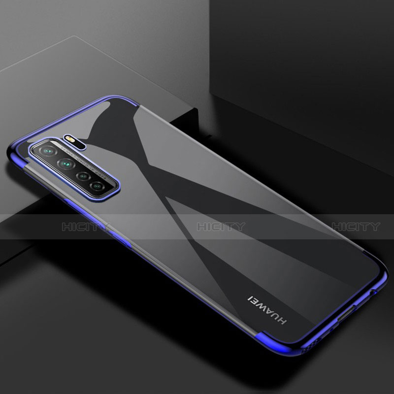 Funda Silicona Ultrafina Carcasa Transparente S03 para Huawei Nova 7 SE 5G Azul