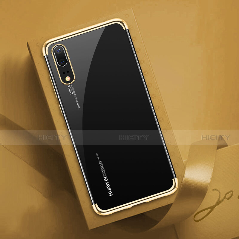 Funda Silicona Ultrafina Carcasa Transparente S03 para Huawei P20 Oro