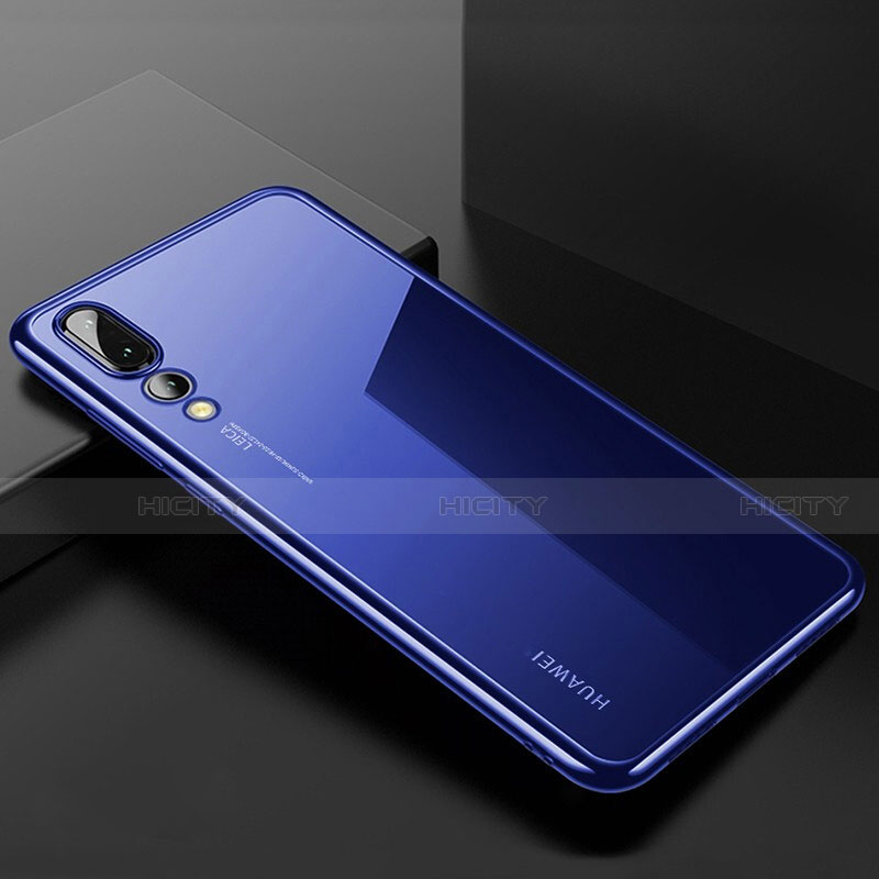 Funda Silicona Ultrafina Carcasa Transparente S03 para Huawei P20 Pro Azul