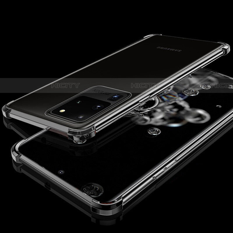 Funda Silicona Ultrafina Carcasa Transparente S03 para Samsung Galaxy S20 Ultra 5G Negro
