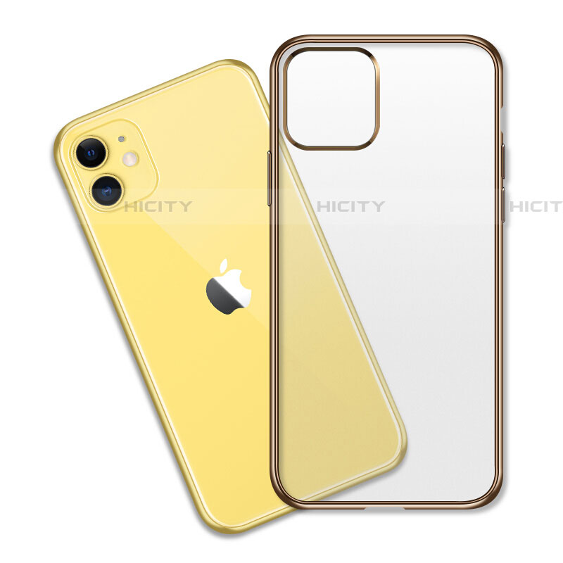 Funda Silicona Ultrafina Carcasa Transparente S04 para Apple iPhone 11 Oro