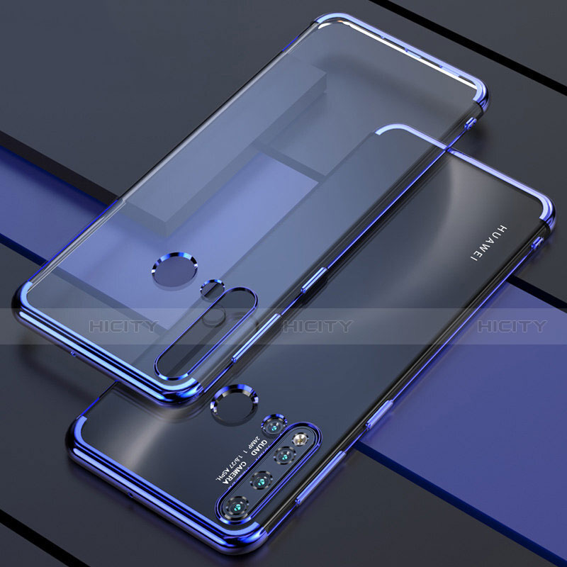 Funda Silicona Ultrafina Carcasa Transparente S04 para Huawei Nova 5i Azul