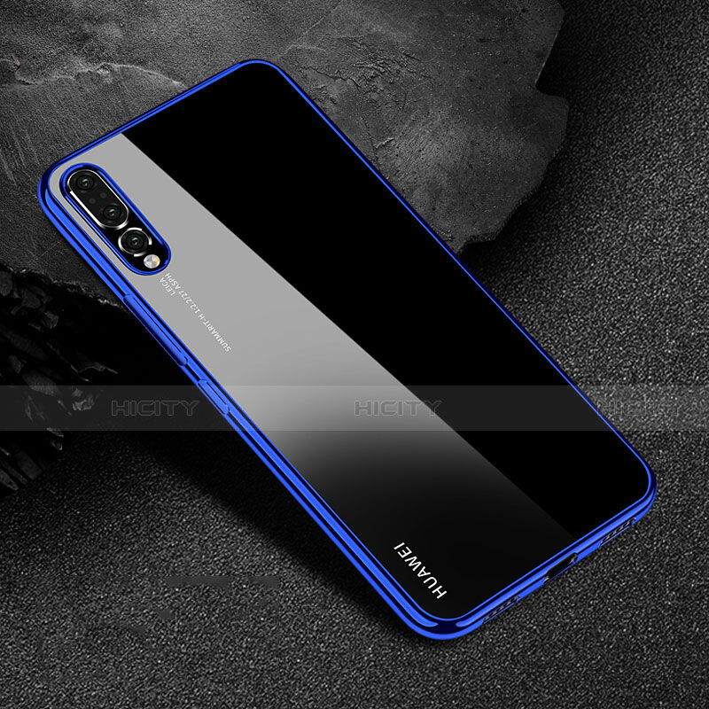 Funda Silicona Ultrafina Carcasa Transparente S04 para Huawei P20 Pro Azul