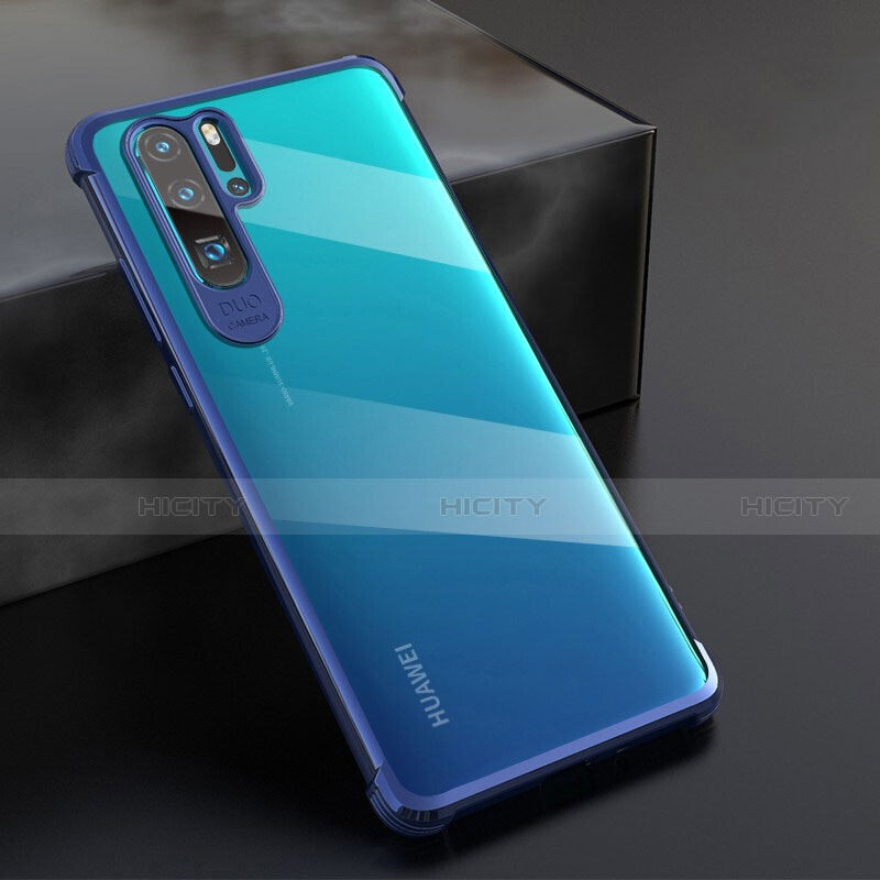 Funda Silicona Ultrafina Carcasa Transparente S04 para Huawei P30 Pro Azul
