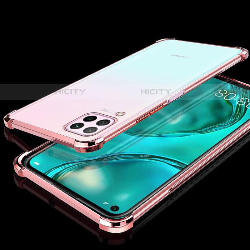 Funda Silicona Ultrafina Carcasa Transparente S04 para Huawei P40 Lite Oro Rosa