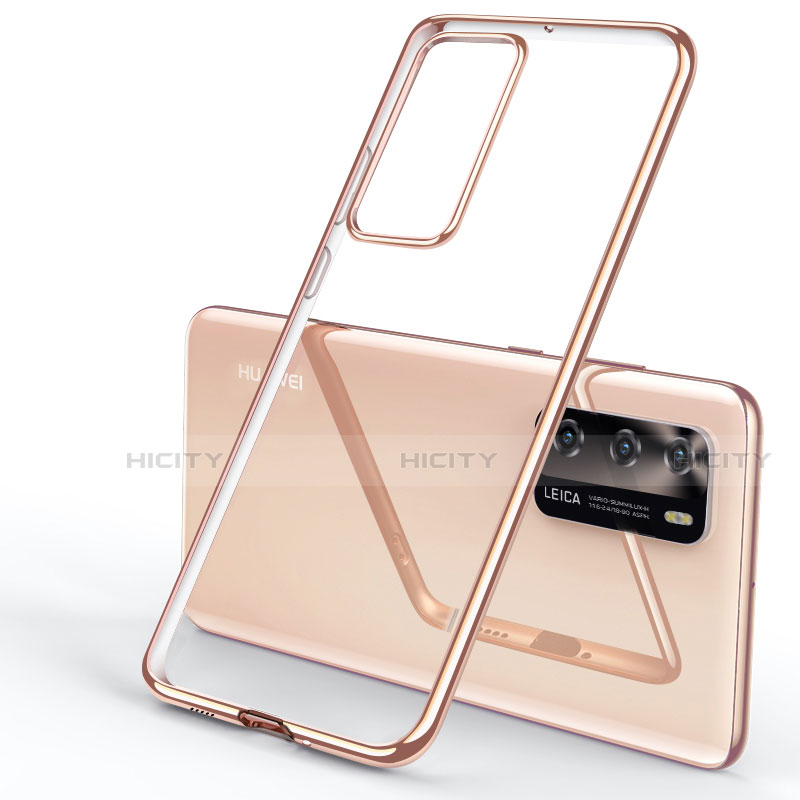 Funda Silicona Ultrafina Carcasa Transparente S04 para Huawei P40 Oro