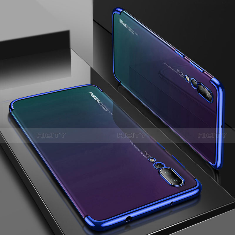 Funda Silicona Ultrafina Carcasa Transparente S05 para Huawei P20 Pro Azul