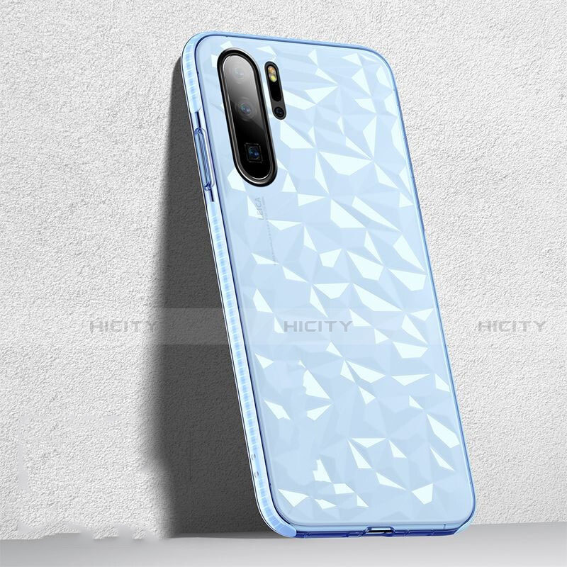 Funda Silicona Ultrafina Carcasa Transparente S05 para Huawei P30 Pro Azul Cielo