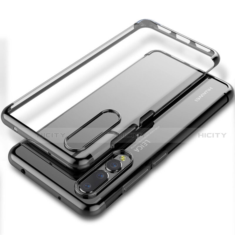 Funda Silicona Ultrafina Carcasa Transparente S06 para Huawei P20 Pro Negro