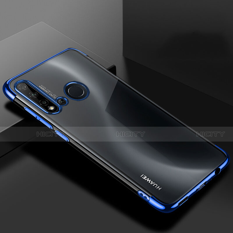 Funda Silicona Ultrafina Carcasa Transparente S07 para Huawei Nova 5i Azul