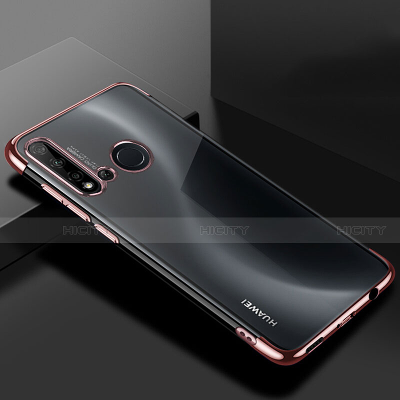 Funda Silicona Ultrafina Carcasa Transparente S07 para Huawei Nova 5i Oro Rosa
