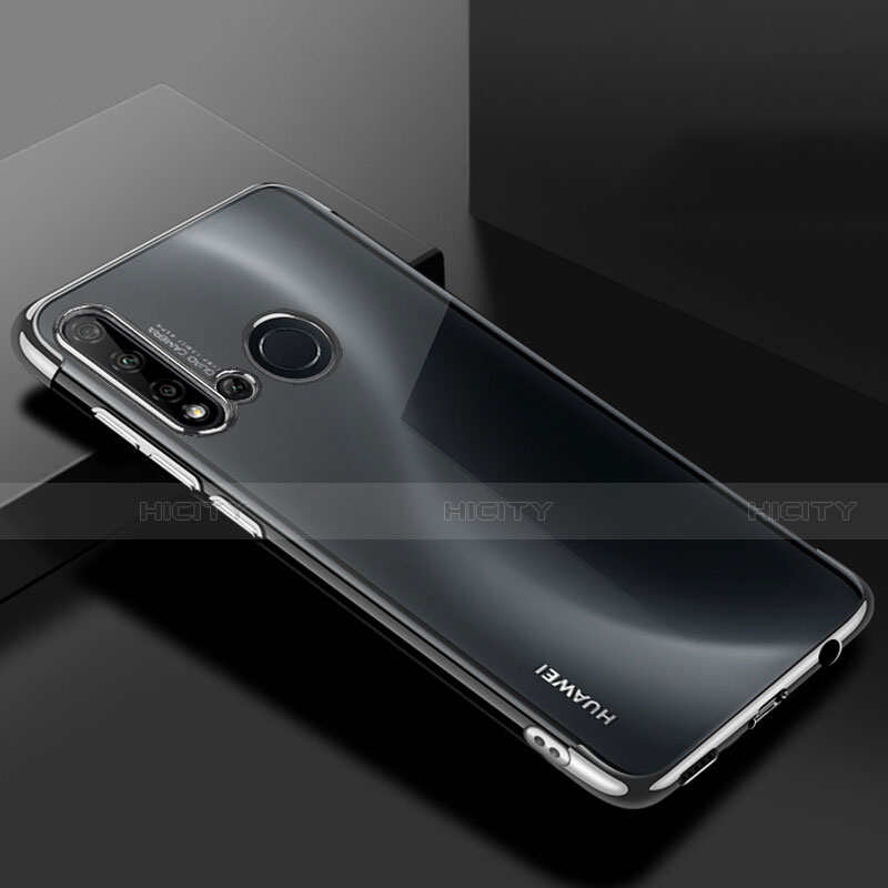 Funda Silicona Ultrafina Carcasa Transparente S07 para Huawei Nova 5i Plata