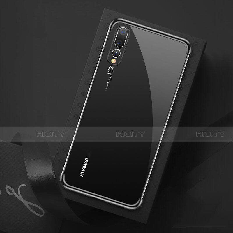 Funda Silicona Ultrafina Carcasa Transparente S07 para Huawei P20 Pro Negro