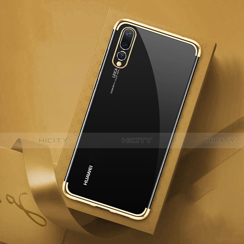 Funda Silicona Ultrafina Carcasa Transparente S07 para Huawei P20 Pro Oro