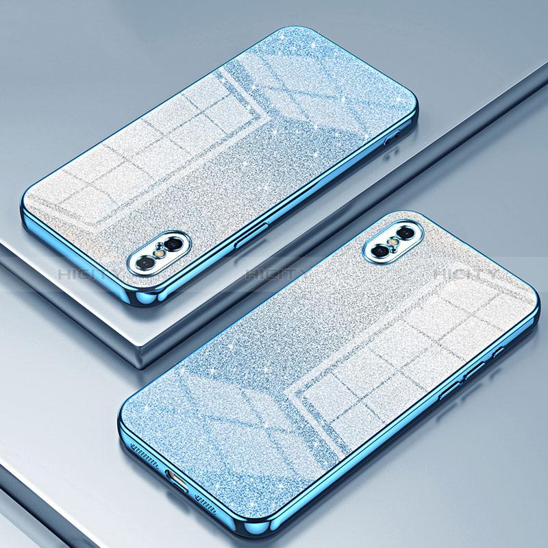 Funda Silicona Ultrafina Carcasa Transparente SY1 para Apple iPhone Xs Max Azul