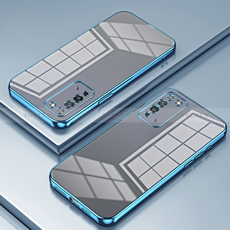 Funda Silicona Ultrafina Carcasa Transparente SY1 para Huawei Honor X10 5G Azul