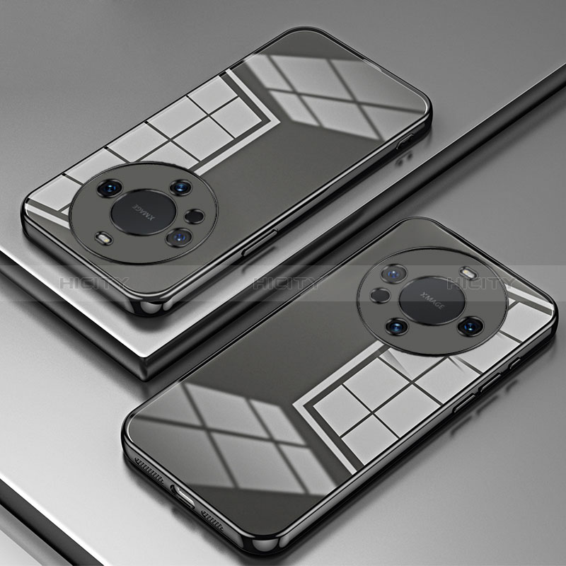 Funda Silicona Ultrafina Carcasa Transparente SY1 para Huawei Mate 40 Pro+ Plus Negro