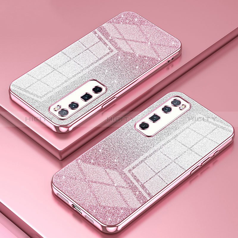 Funda Silicona Ultrafina Carcasa Transparente SY1 para Huawei Nova 7 Pro 5G Oro Rosa