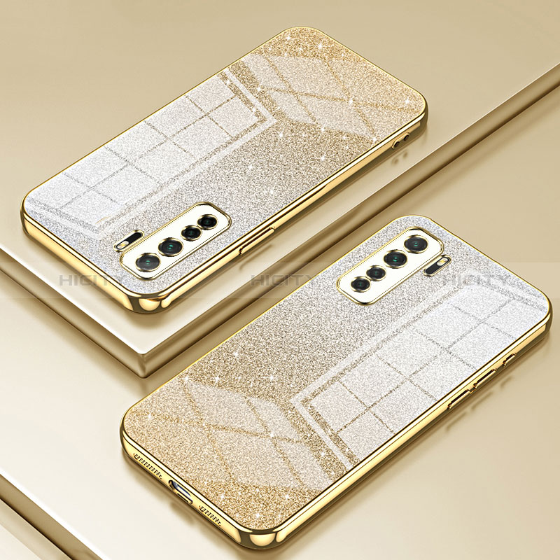 Funda Silicona Ultrafina Carcasa Transparente SY1 para Huawei Nova 7 SE 5G Oro