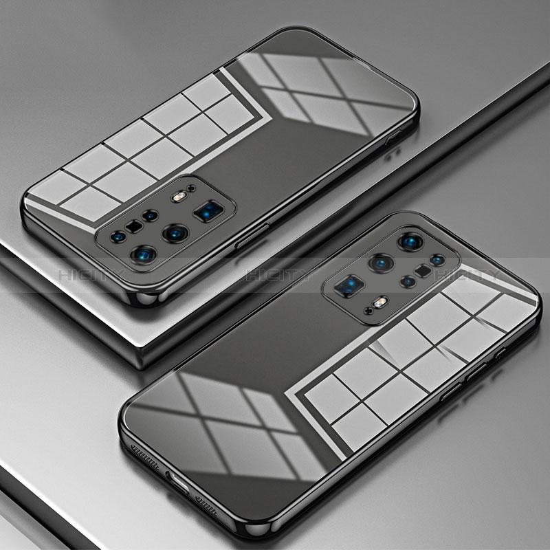 Funda Silicona Ultrafina Carcasa Transparente SY1 para Huawei P40 Pro+ Plus Negro