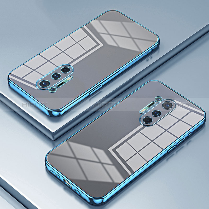 Funda Silicona Ultrafina Carcasa Transparente SY1 para OnePlus 8 Pro Azul